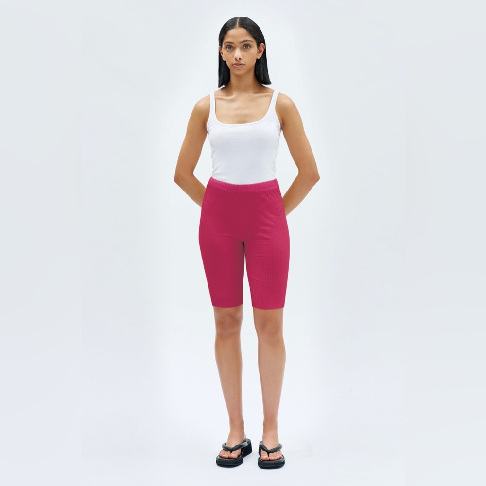 KOTN ribbed biker shorts - rolled hem 100% eco cotton-  S